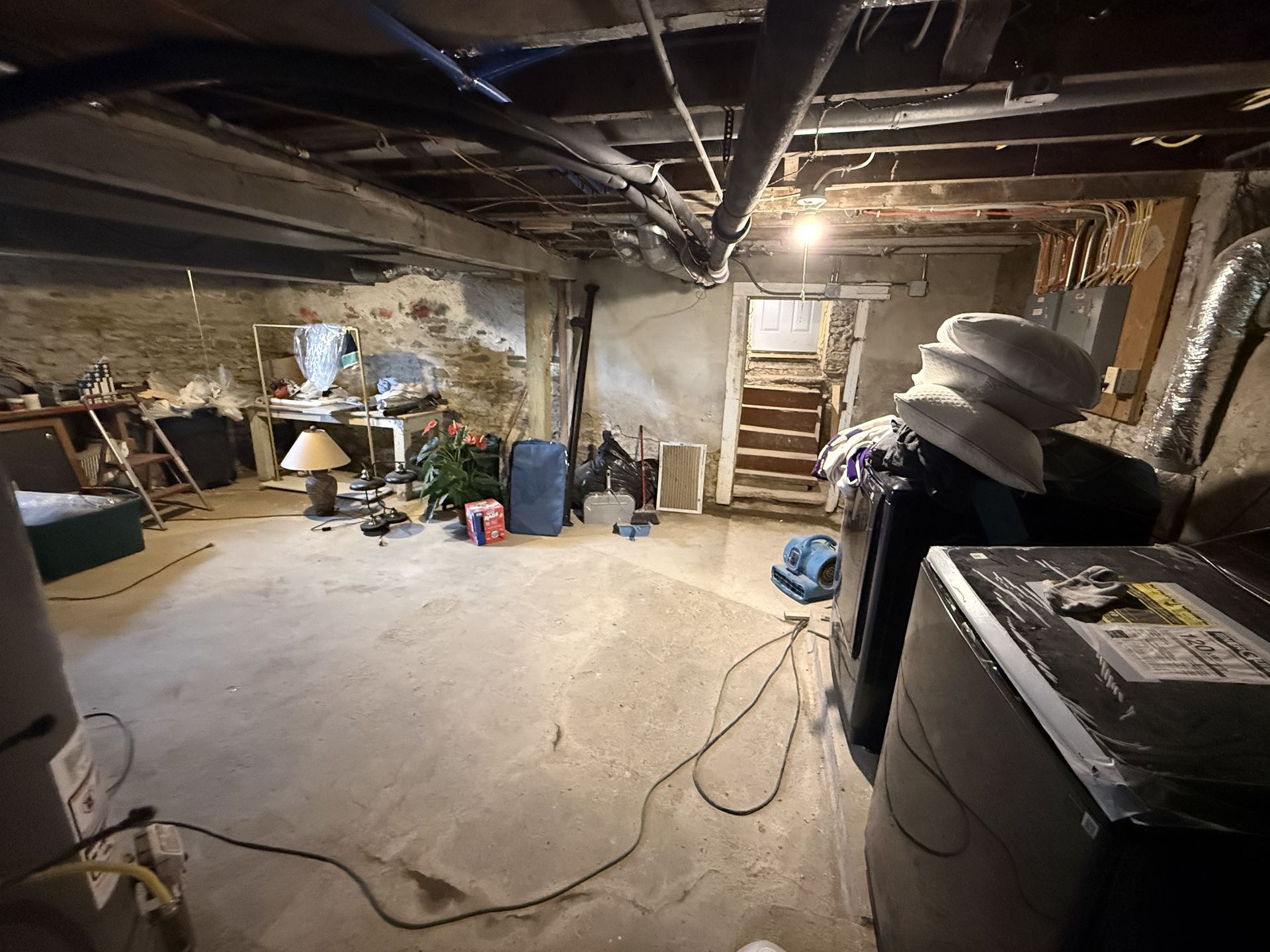 Basement storage area