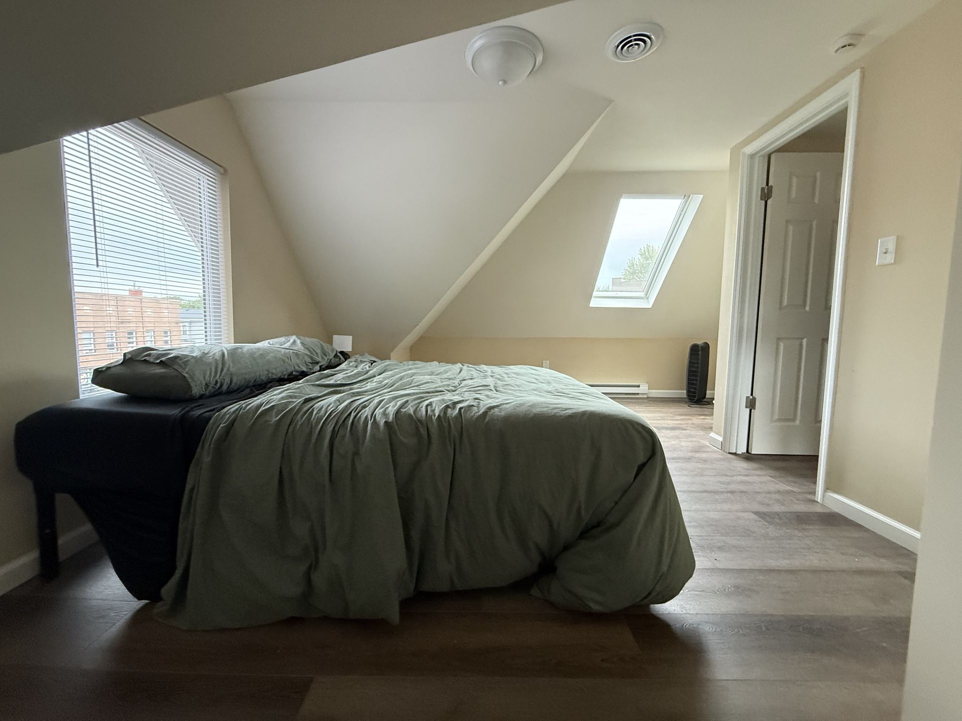 Bedroom with skylight
