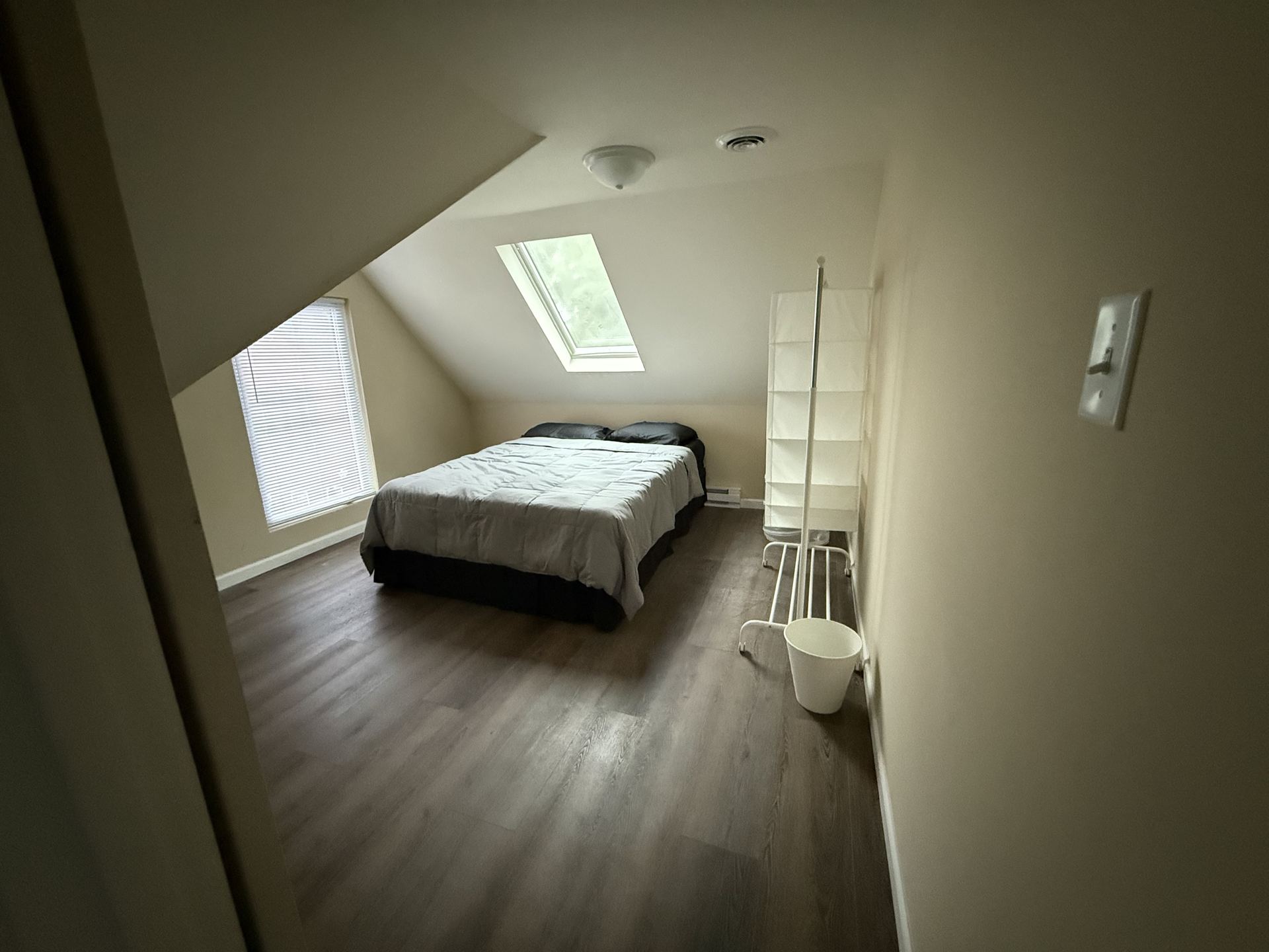 Bedroom with skylight